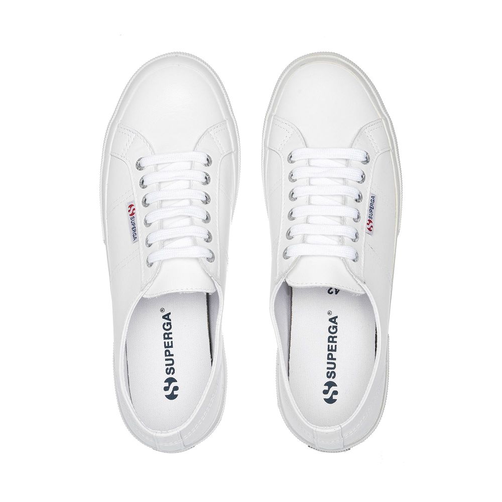 Superga 2750 Nappa White Sneakers - Women's Sneakers USA | US3162852